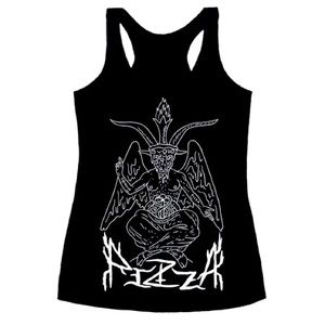 Black Pizza Baphomet Racerbank Tank